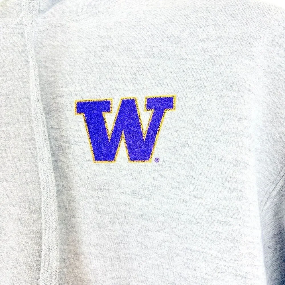 UW Washington Huskies Gray Hoodie Sweatshirt Unisex Large